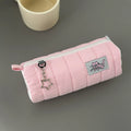 Student Stationery School Supplies Pink Towel Roll Pencil Case Kawaii Soft Pen Storage Bag Cosmetic Pouch Cartoon Large Capacity Oasis Select 1