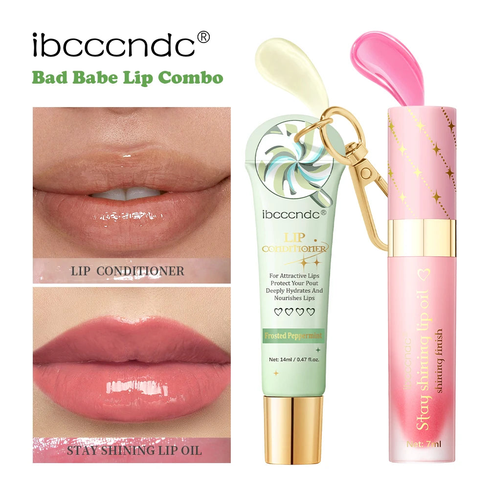Lip Oil Lipstick Set Long Lasting Hydration Lightweight Texture Natural Lipgloss Lip Deeply Moisturizing Lip Makeup Cosmetics Oasis Select Lipstick and lip oil