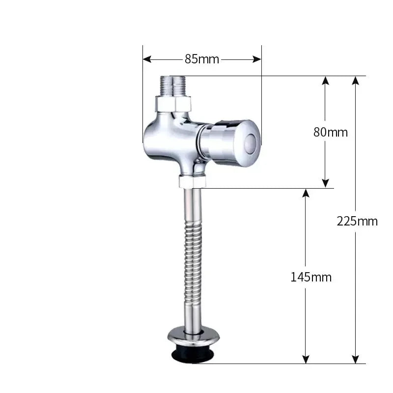 Manual Delay Automatic Shutoff Urinal Flush Valve Button Type Straight for Public Toilet Bathroom Parts Oasis Select