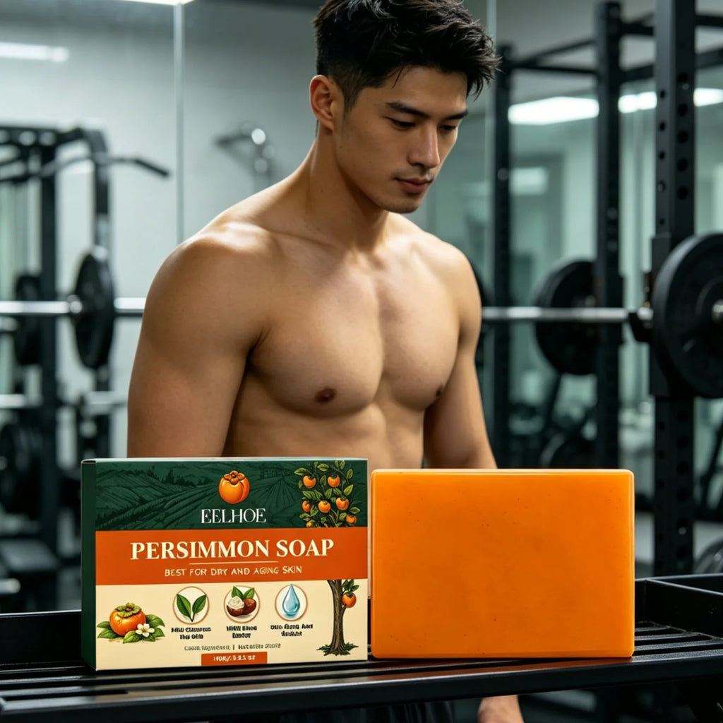 EELHOE Persimmon Soap Bar – Exfoliating, Deodorant & Moisturizing Exfoliating Soap Bar Oasis Select