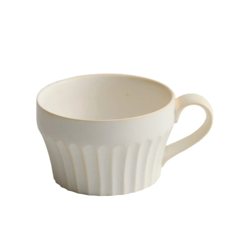 350ML Ceramic Coffee Mug Japanese Coarse Pottery Breakfast Milk Mug Home Office Water Cup Latte Coffee Cup Afternoon Teacup Oasis Select