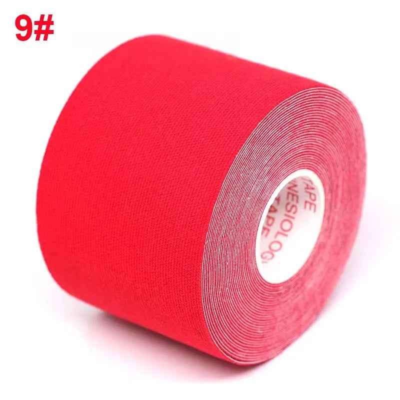 1/2/4Pcs Sports Waterproof Kinesiology Tape Stickers Athletic Bandage Muscle Recovery Protector Strapping Pain Relief Tennis Gym Oasis Select Red 3.8CMX5M