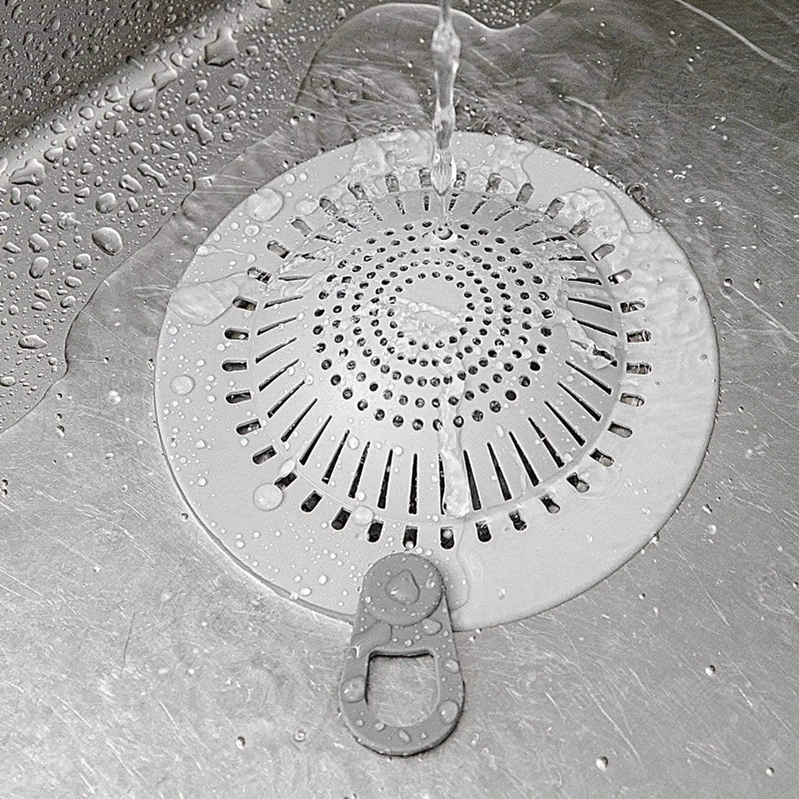 Silicone Floor Drain Cover Bathroom Sewer Drain Outlet Hair Deodorant Filter Anti-Blocking Adsorption Sink Cover Drain Mat Oasis Select