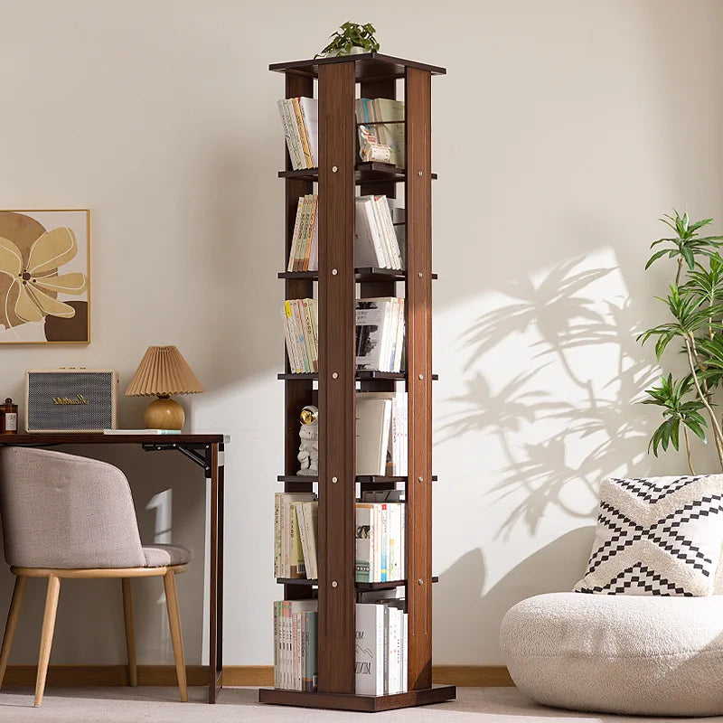 Rotating bookshelf Floor-to-ceiling children's shelf Bookcase Simple baby picture book storage Simple home student multi-layer Oasis Select
