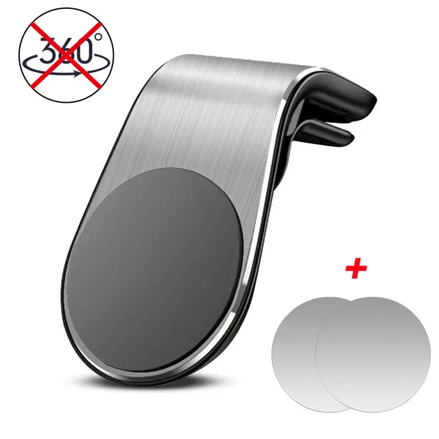 Magnetic Car Phone Holder Mobile Support For The Car Cell phone Support Mobile Door For Auto For iphone Xiaomi Huawei Samsung Oasis Select Simple Silver