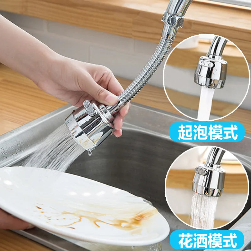 Kitchen faucet splash head pressurization shower stainless steel extension nozzle water saving universal rotary bubbler Oasis Select