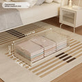 Folding storage ******der the bed Plastic transparent extra large roller dustproof storage box Clothes quilt finishing box Oasis Select White-C