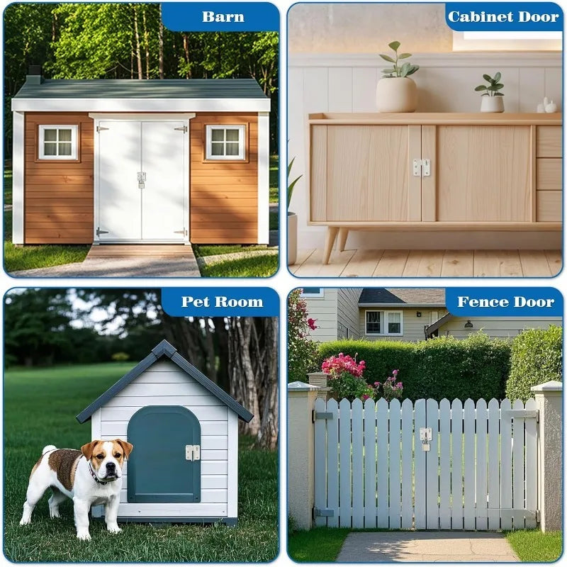 Stainless Steel Lock Latch Pet Cage Right Door Bolt Hasps Bathroom Security Anti Theft Deadbolt with Lock for Door Enhancement Oasis Select