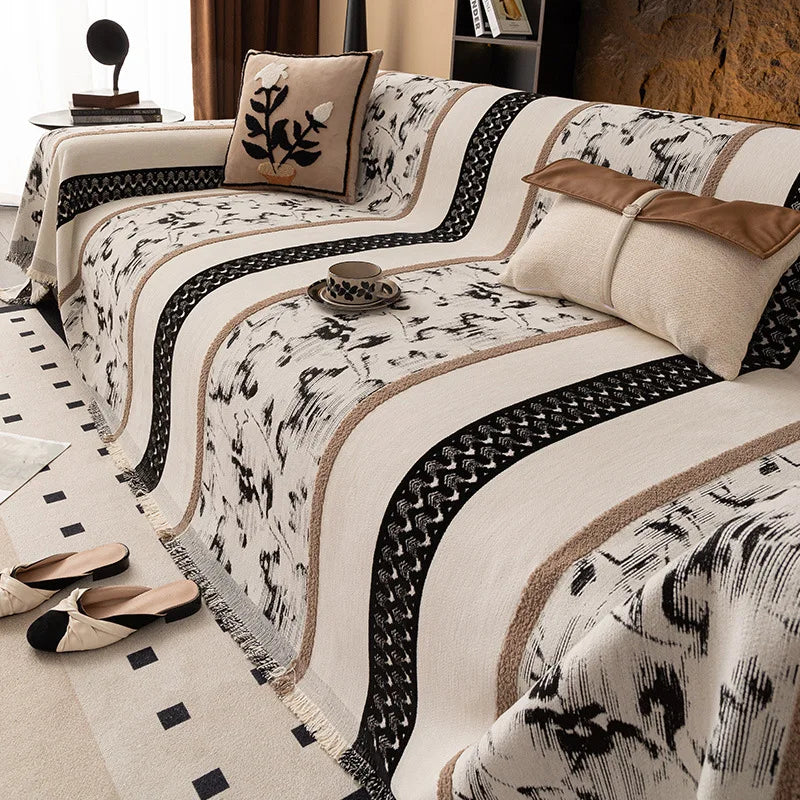 All-season Universal Light Luxury Sofa Towel Chenier High-end Non-slip Sofa Cover One Piece Full Coverage Home Textiles Oasis Select 180x180cm A