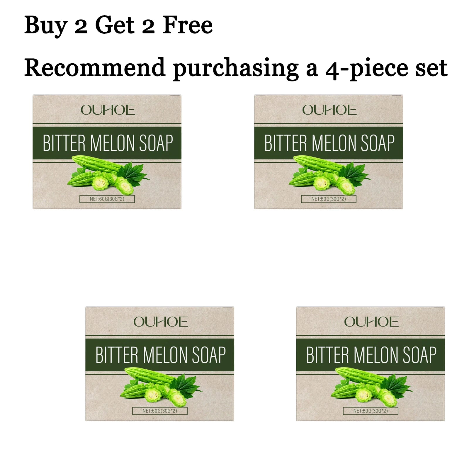 60G Bitter Melon Body Soap Bar Cleaning Skin Dirts Hydrating Remove Dead Skin Improve Smoothness Oil Control Refreshing Soap Bar Oasis Select buy 2 free 2 United States