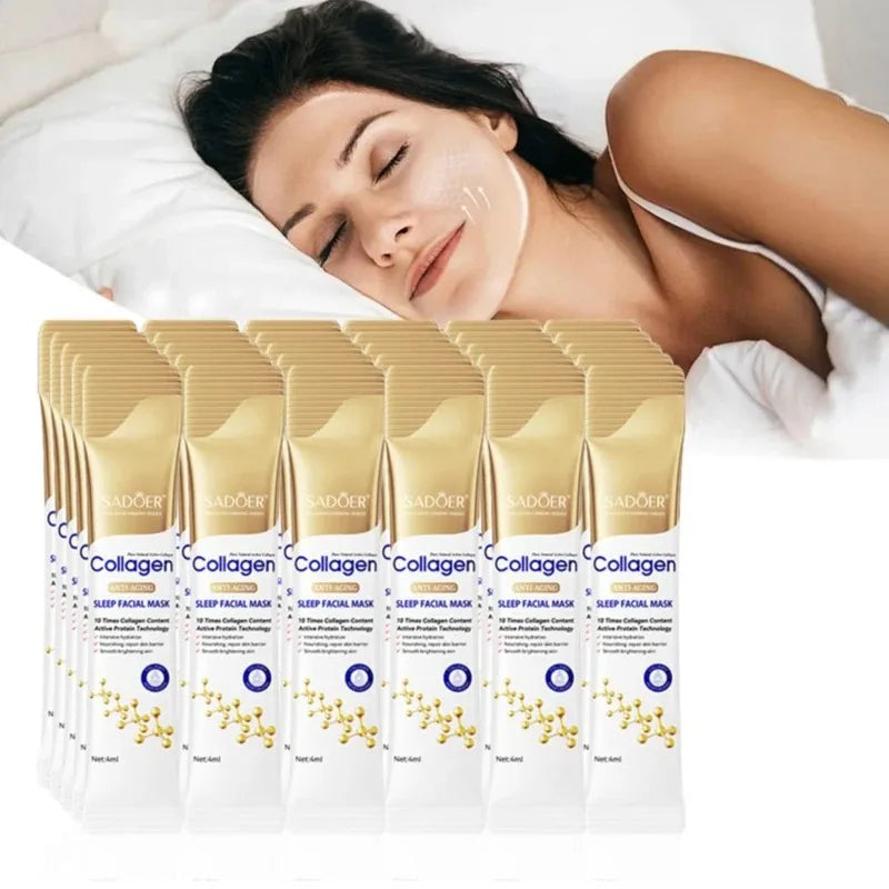 Sadoer Collagen Sleeping Mask – Hydrating & Brightening 30pcs Sleeping Face Mask Oasis Select