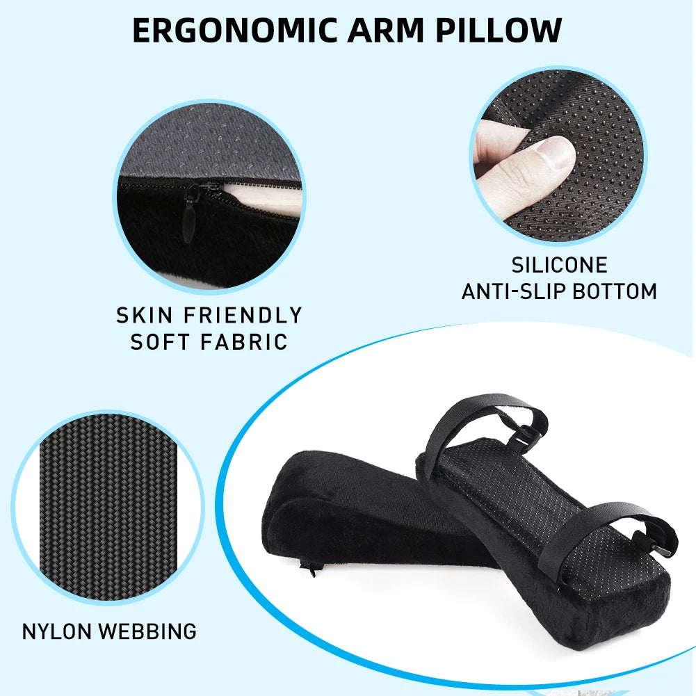 2pcs Ergonomic Armrest Pads,Office Chair Cushion for Elbow & Forearm Pressure Relief,Universal Fit Designed To Relieve Pressure Oasis Select