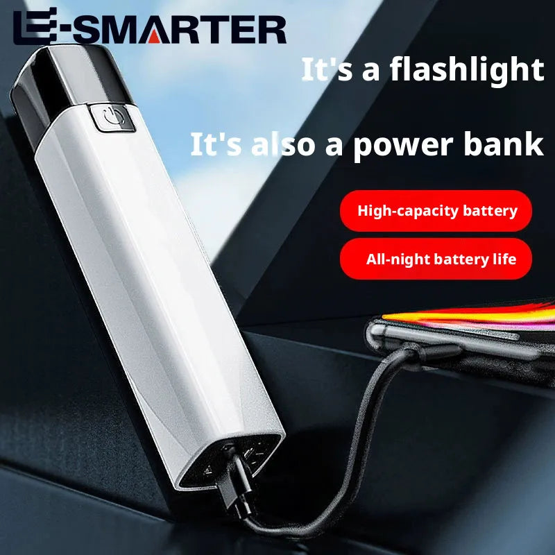 Super Bright LED Flashlight USB Rechargeable 18650Battery Led Torch for Night Riding Camping Hunting Outdoor Waterpr Flash Light Oasis Select