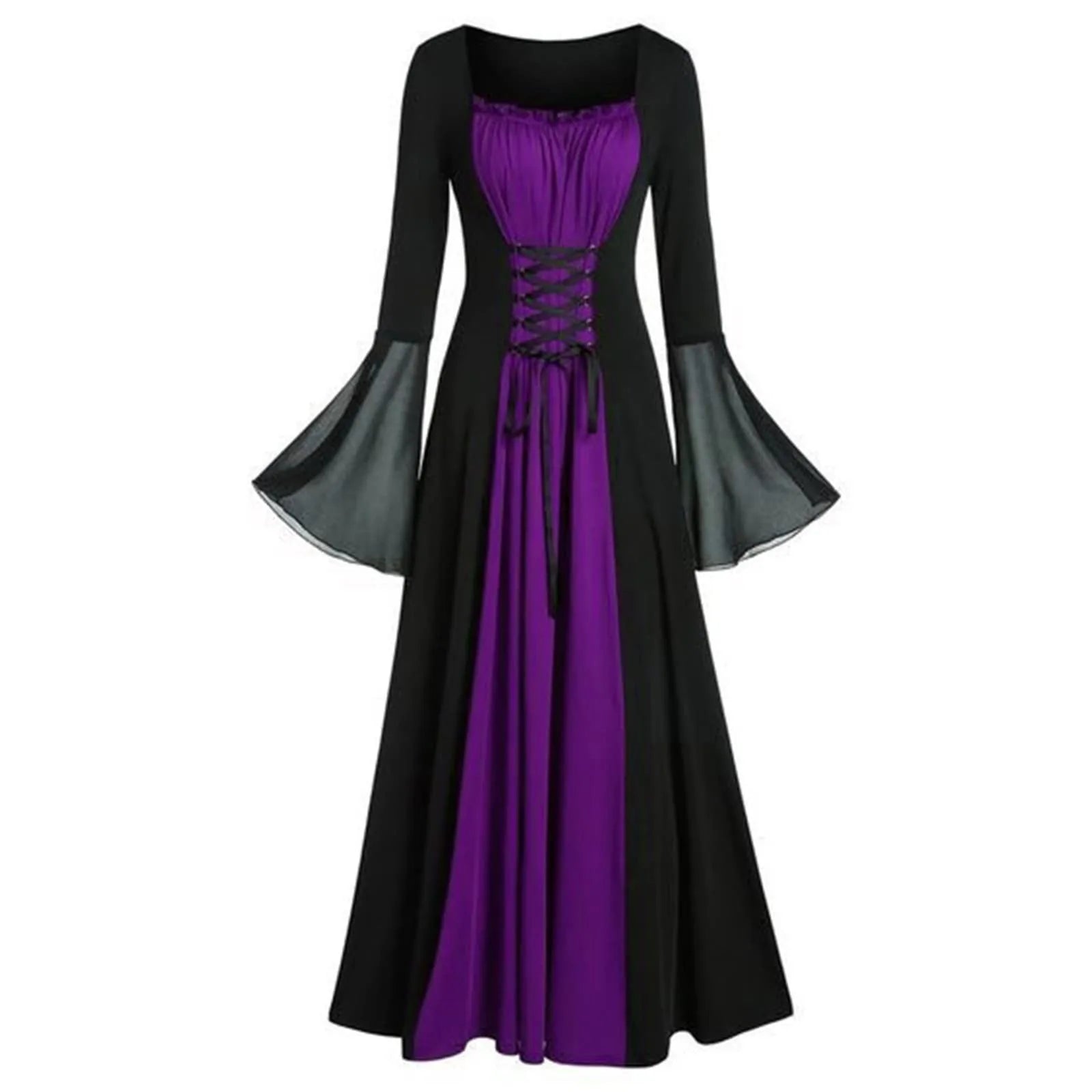 Plus Size Gothic Medieval Hooded Maxi Dress | Halloween Cosplay Gothic Costume Dress Oasis Select