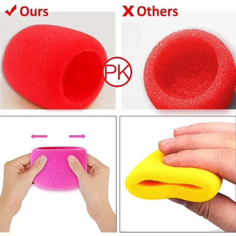 5-35Pcs Rain Microphone Foam Thicken Mic Cover Sponge Professional Studio WindScreen Protective Grill Shield Soft Microphon Cap Oasis Select