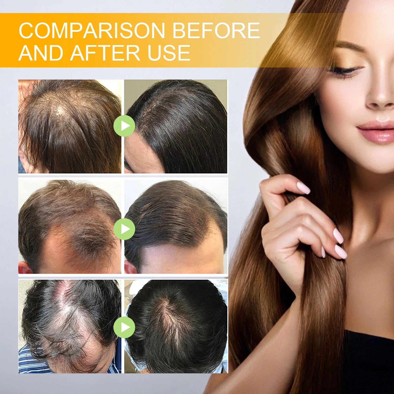 EELHOE Biotin Hair Spray For Man Women 30ml Hair Growth Repair Damage Restore Oil Scalp Repair Serum Spray Thicken Hair Care Oasis Select