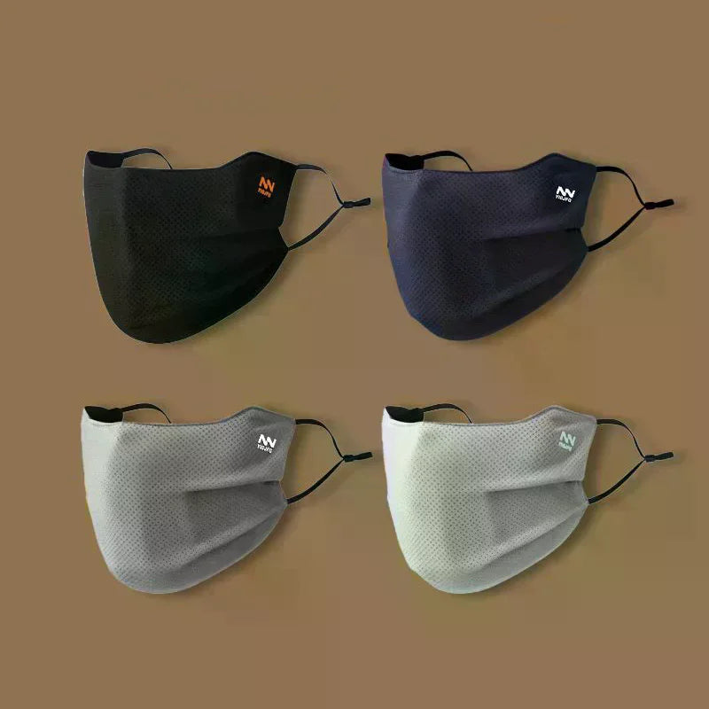 Sun Protection Face Mask For Men Reusable Breathable UV Face Shield Solid Color Washable Face Mask Summer Cycling Face Mask Oasis Select