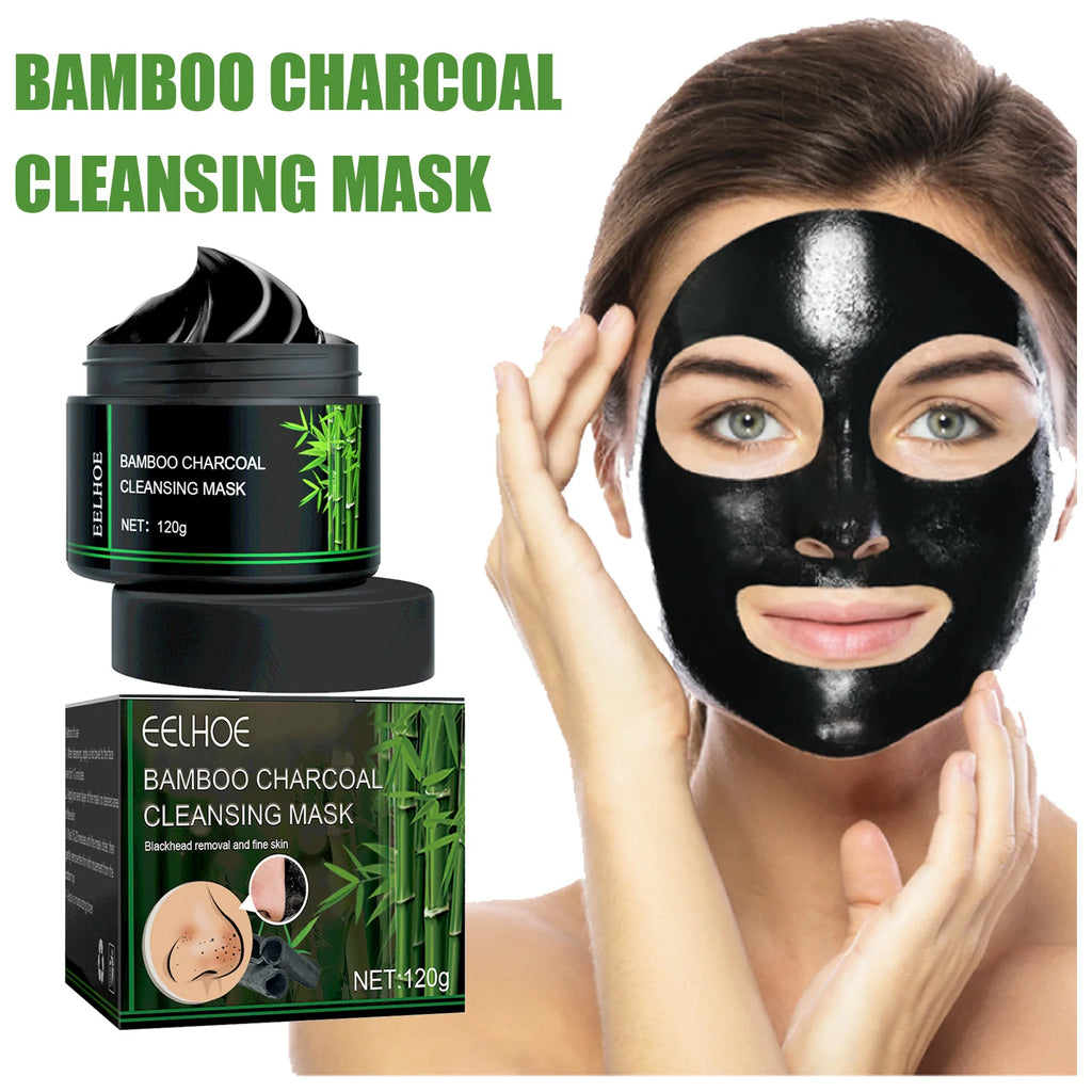 Bamboo Charcoal Cleansing Mask Blackhead Ance Removal Shrink Pores Exfoliating Smooth Face Skin Oil Control Mud Mask Skin Care Oasis Select