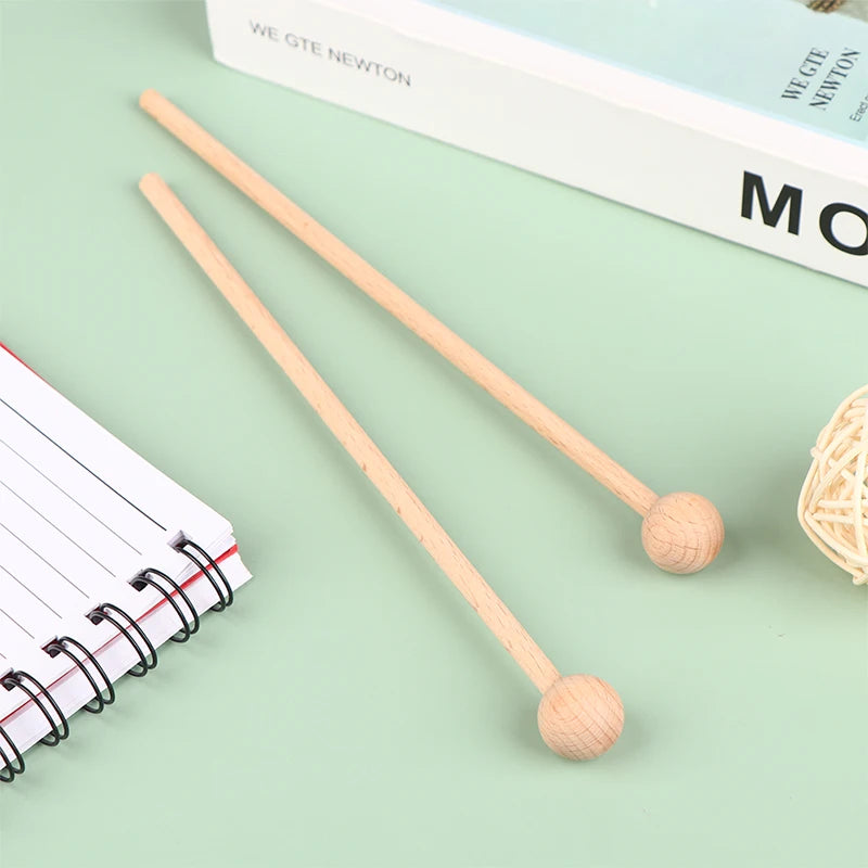 New Sale 1Pair Solid Wood Knocking Sticks Hammer Children's Percussion Instruments Wood Mallets Percussion Sticks for Xylophone Oasis Select