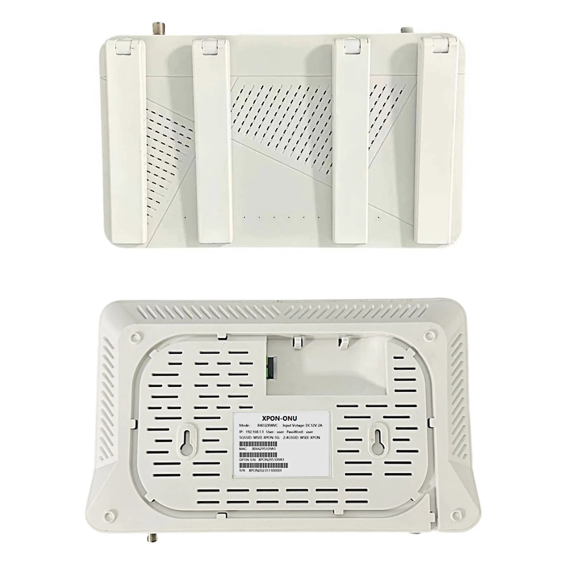 Optical Network Unit，Dual-band 2.4GHz/5GHz Wi-Fi 6 ONU + VOIP + CATV ONT All-in-One，uses passive optical network technology Oasis Select WHITE