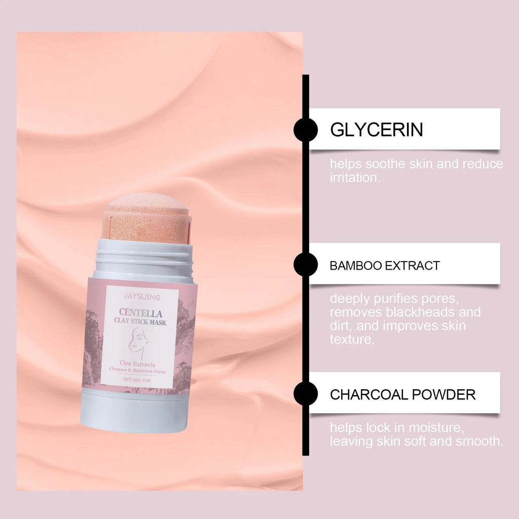Centella Asiatica Mud Stick Mask Deep Cleansing Pore Minimizer Blackhead Removal Brightening Hydrating Soothing Facial Care Mask Oasis Select