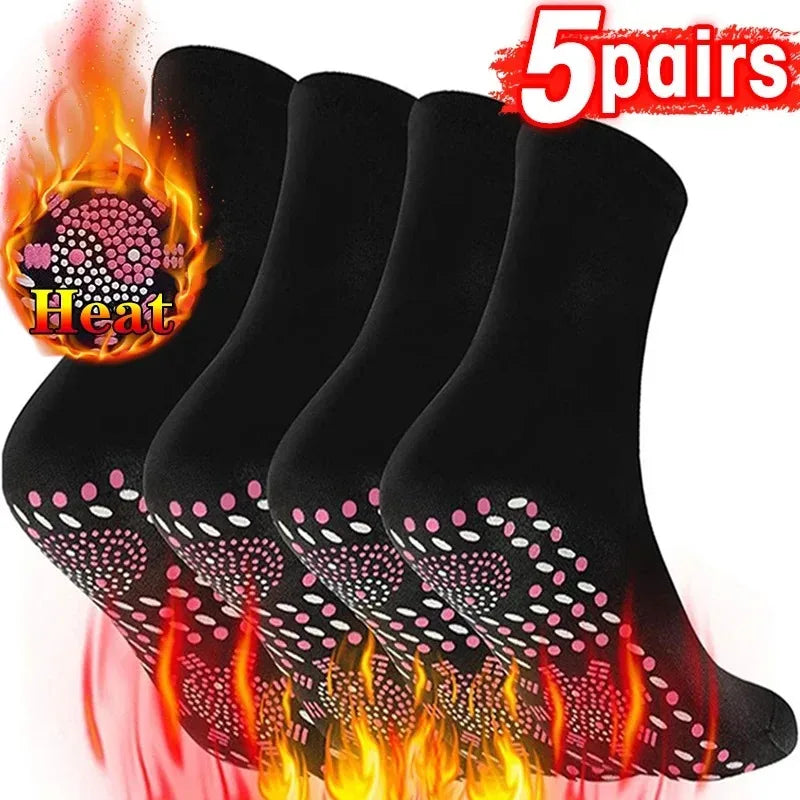 1-10pairs Unisex Self Heated Health Care Warm Socks Tourmaline Magnetic Therapy Foot Sox Relief Pression Sports Thermal Sock Oasis Select