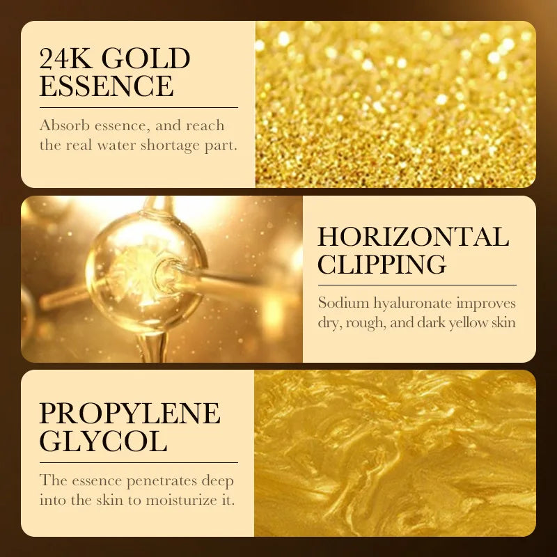 24K Gold Face Serum – Hyaluronic Acid Moisturizing Essence 30ml Face Serum Oasis Select