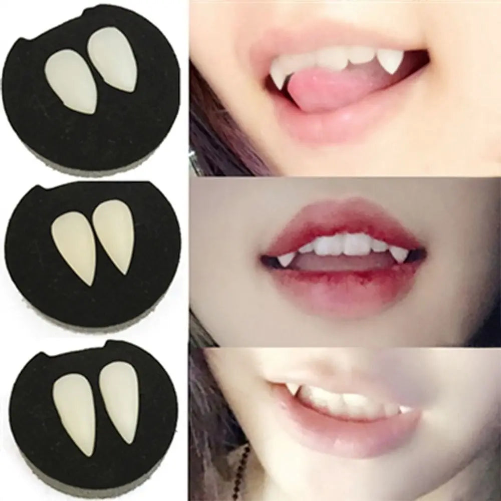 Resin Vampire Fangs with Adhesive – Halloween Fake Teeth DIY