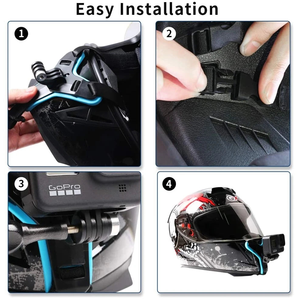 Full Face Helmet Chin Mount for GoPro & Action Cameras
