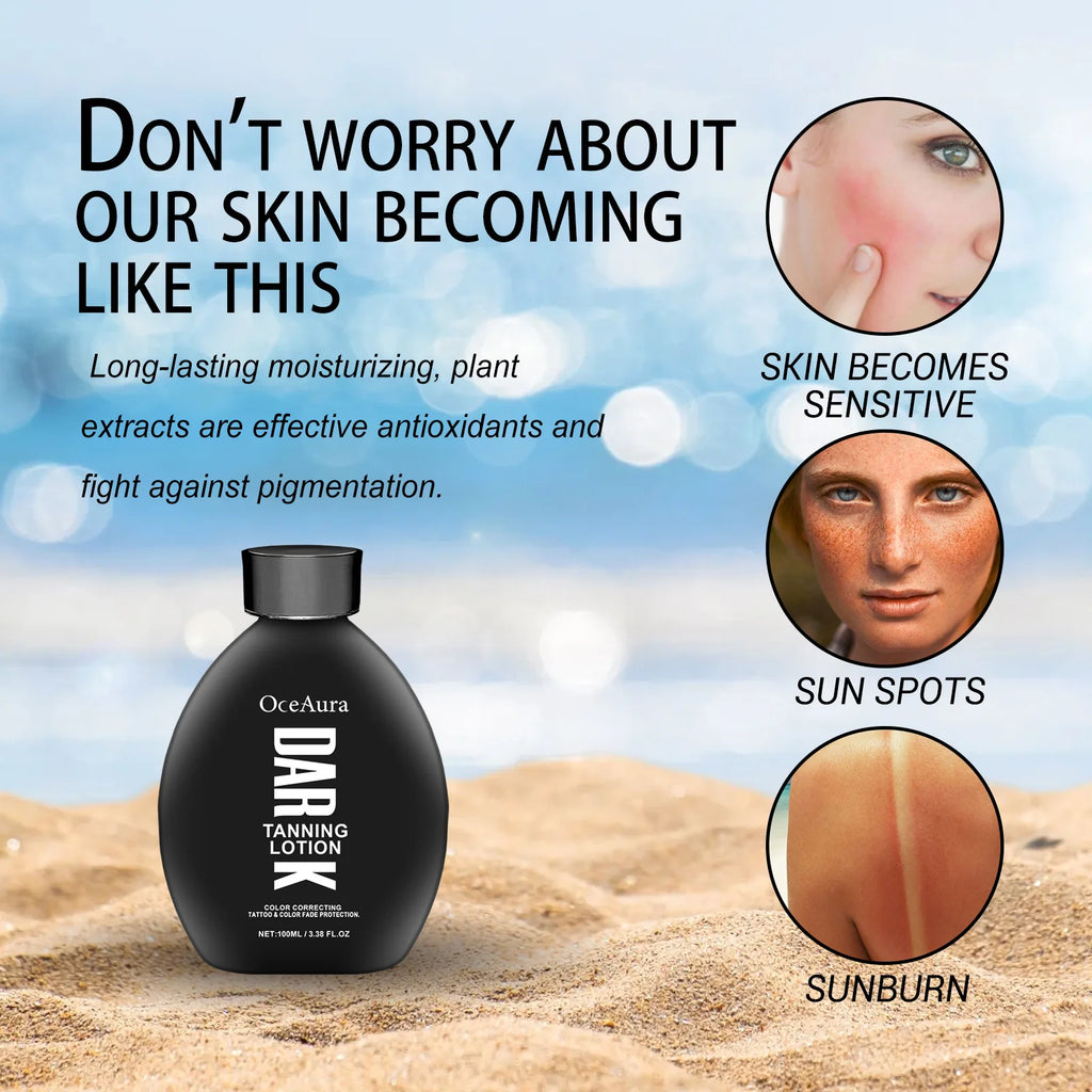 Intensive Tanning Cream Body Natural Glow Bronzer Lasting Sunbathing Even Skin Tone Keep Moisturizing Bronze Skin Tanning Lotion Oasis Select