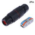 1PC IP68 Waterproof Electrical Connector 2/3 Pin Straight Quick Push-In Terminal Block Wire Cable Conductor Plug Oasis Select 2PIN