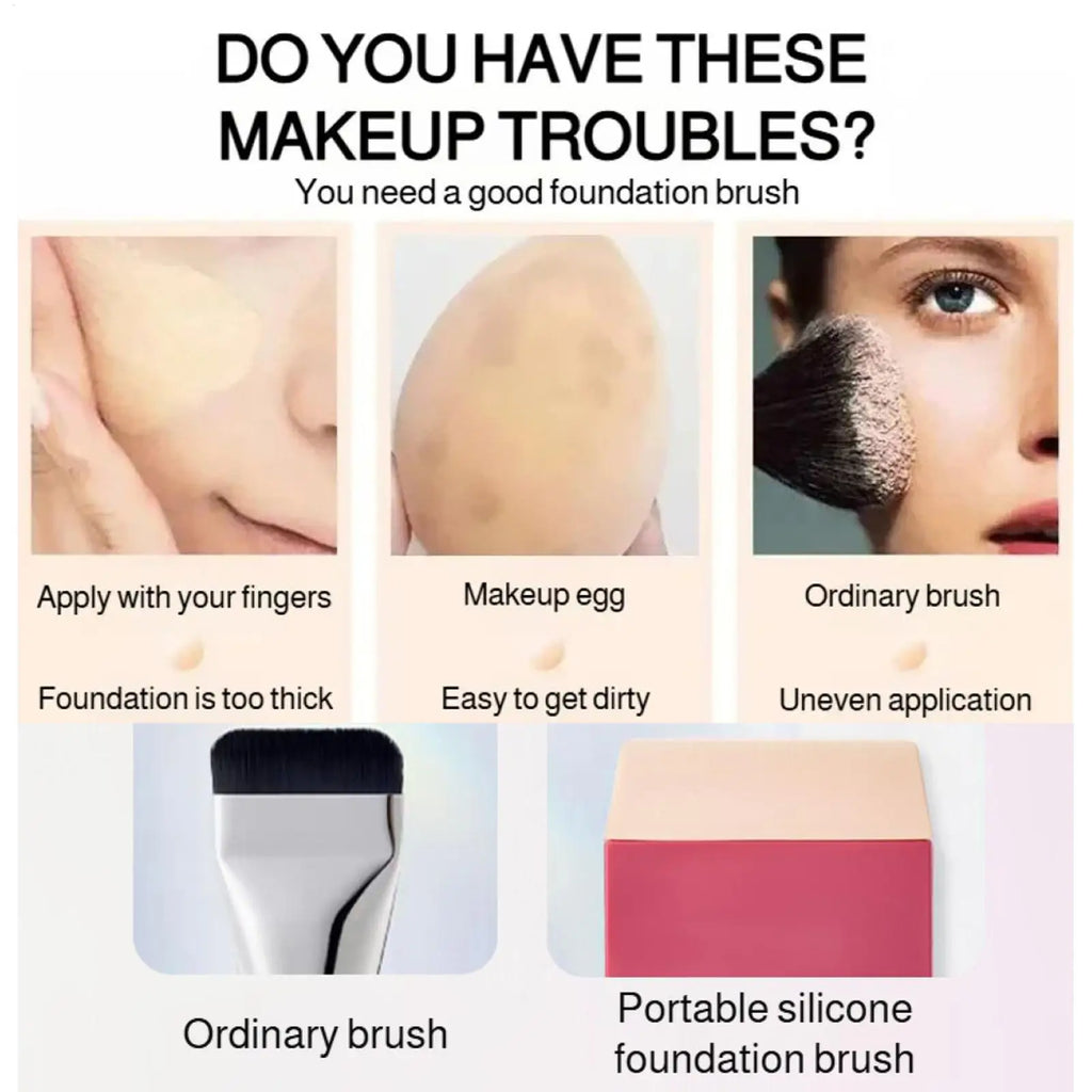 Silicone Face Applicator Portable Soft Flat Head Application Tool Facial Foundation Applicator Brush for Mud Lotion CC Cream Oasis Select