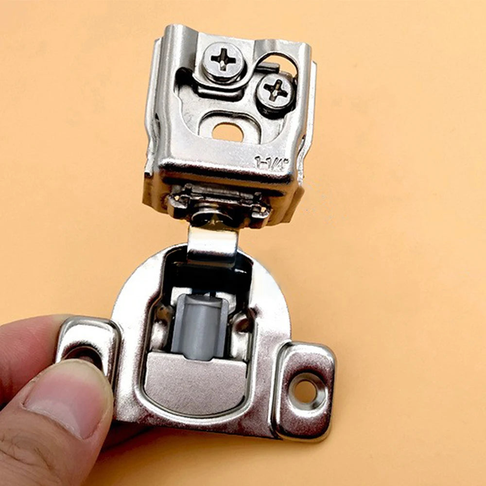 Three-dimensional Adjustable Hinge Short Arm Hinge Silent 1/2 Inch American Hinge Cabinet Door Panel Buffer Damping W/Screws Oasis Select