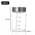 100-500ml Glass Storage Cup Portable Seal Thickening High Borosilicate Thermostability Liquid Storage Cup Scale Sealed Jar Oasis Select 200ml