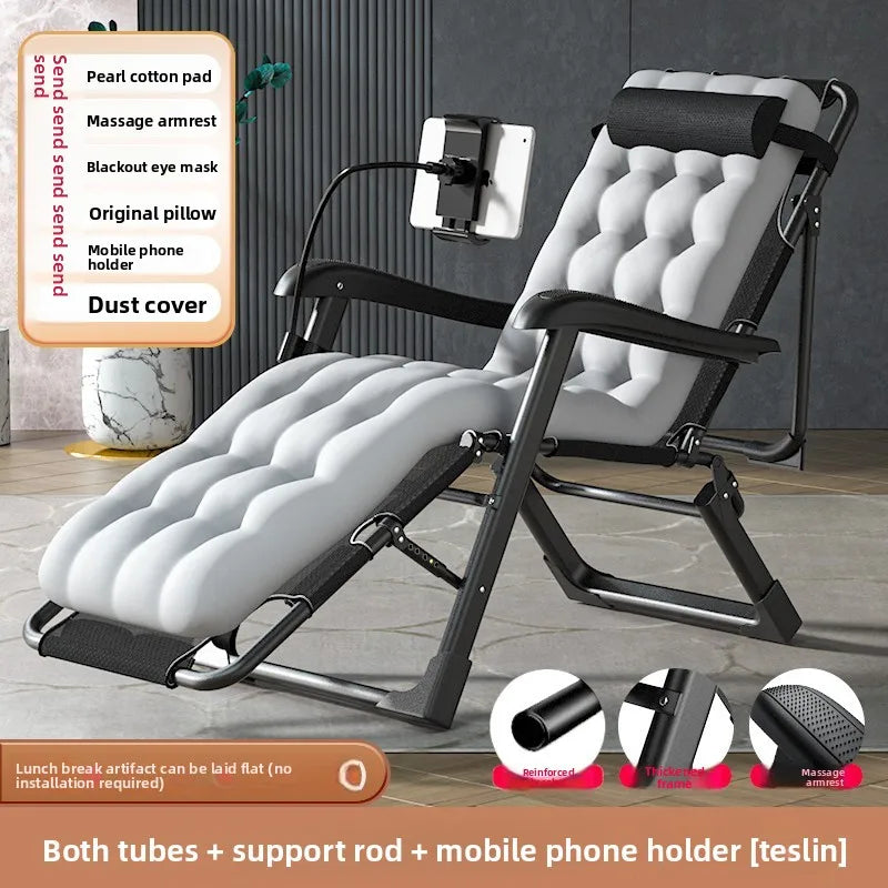 Folding recliner office siesta siesta bed summer balcony home leisure backrest outdoor chair Oasis Select Lavender