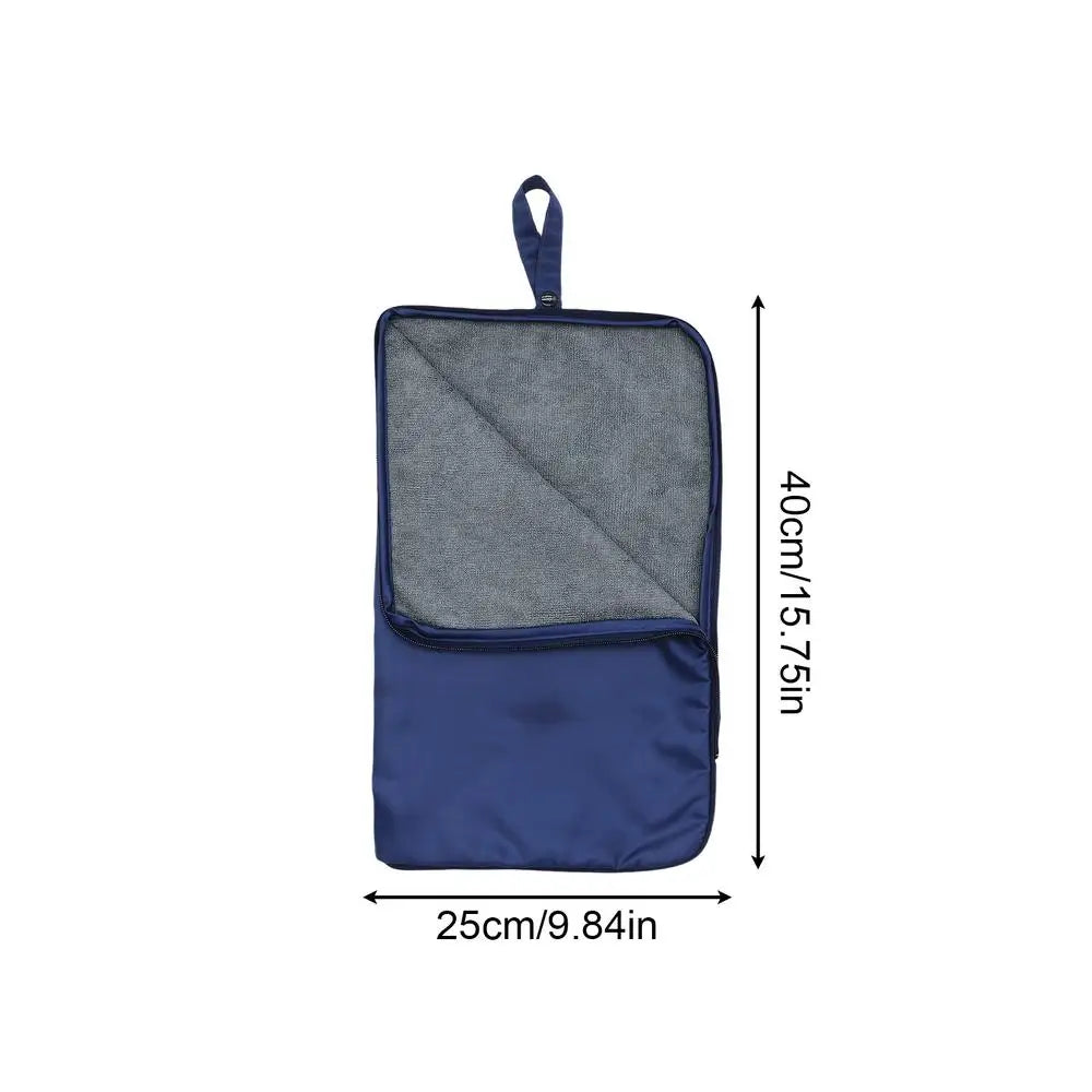 1PC Zipper Closure Towel Wet Bag Leak-proof Diaper Bag Dry And Wet Separation Swimming Suit Pouch Handle Swim Bag Pouches Oasis Select Dark Blue