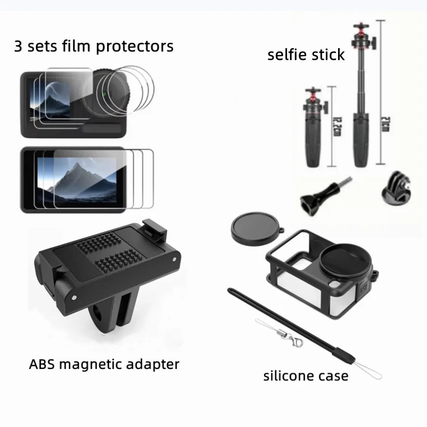 DJI Action 6 Hard Shell Case & Accessories Kit | EVA Carry Bag