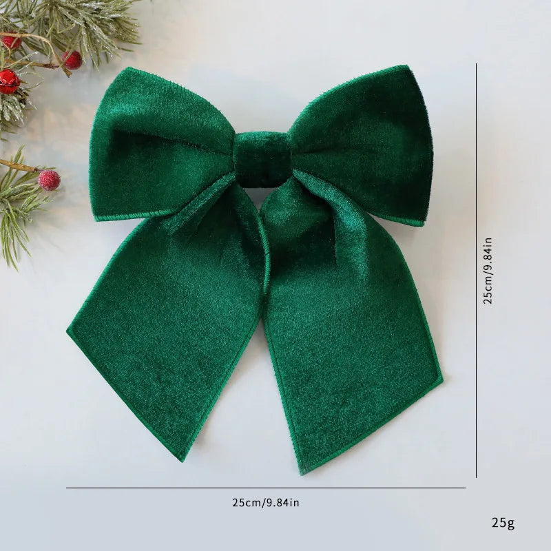 25cm Glitter Christmas Bow Decoration | Xmas Tree Pendant