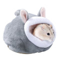 Windproof Hamster Nest Hamster House Glider Guinea Pigs Bunny Winter Plushy Nest Oasis Select Gray