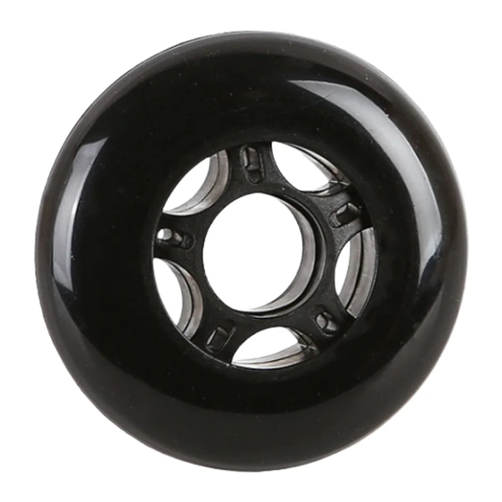 Black PU Rubber Single Row Inline Skate Wheels 72mm 76mm 80mm 84mm For Roller Skates Scooters Luggage Replacement Parts Oasis Select 72mm