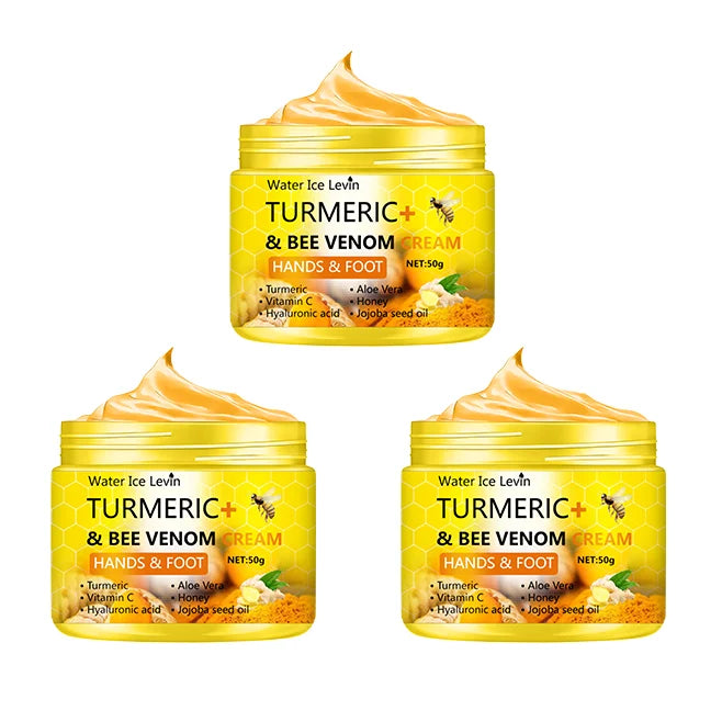 Turmeric Bee Venom Anti-Drying Crack Foot Cream Hand Cracked Repair Skin Removal Care Cream Dead Feet Hand Skin Oasis Select 3pcs