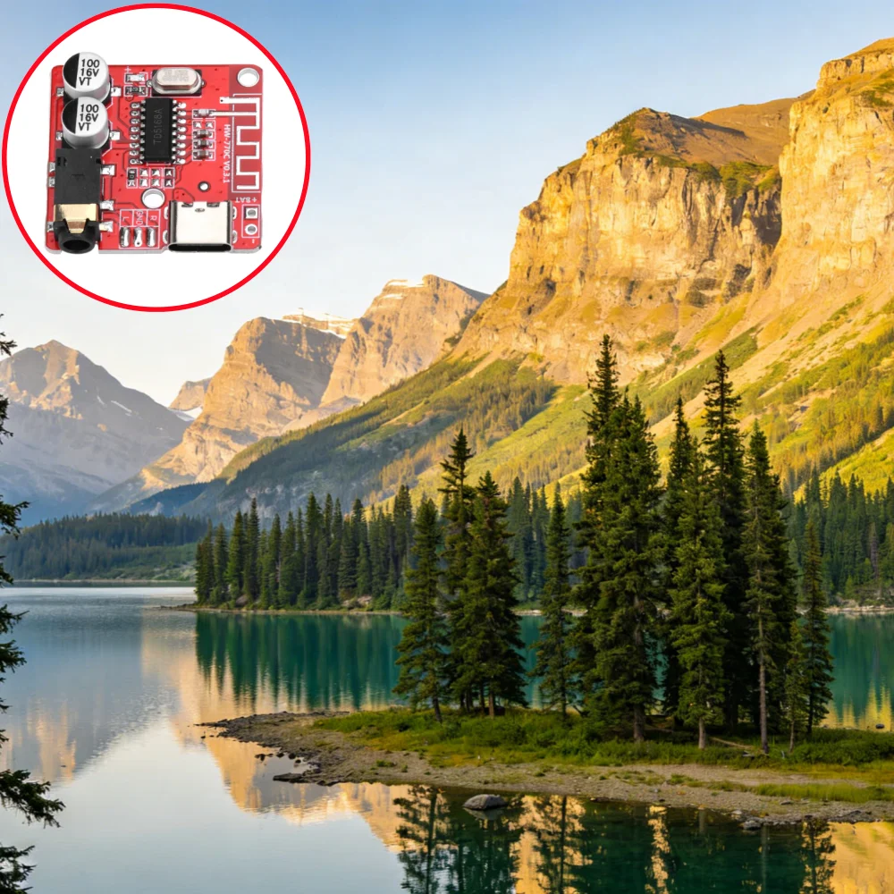 3W Bluetooth 5.1 Audio Receiver Board MP3 Lossless Decoder Board Wireless Stereo Speaker Amplifier Music Receiver Module 3.7-5V Oasis Select