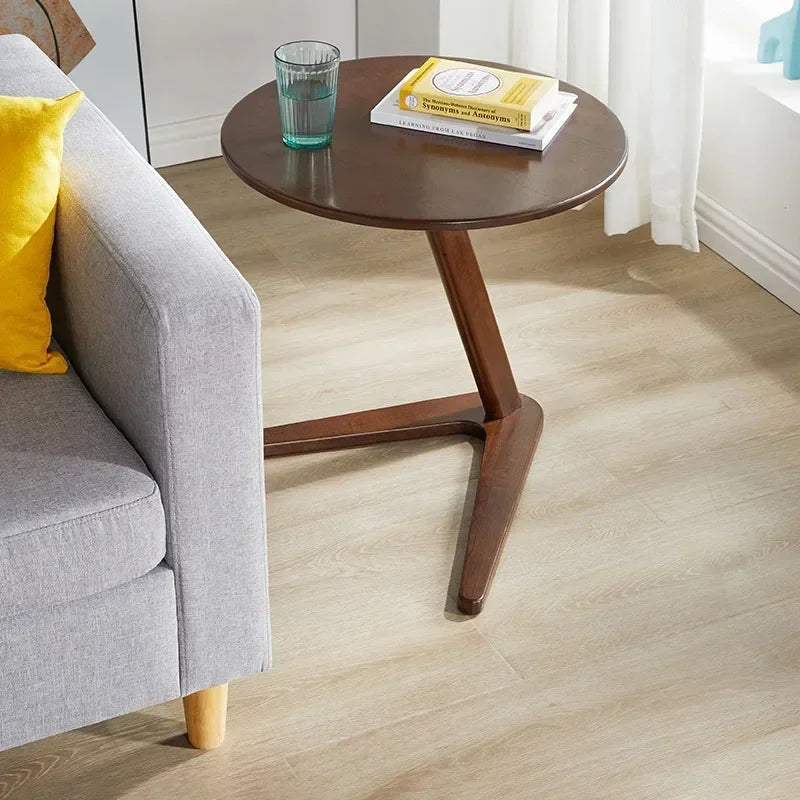 Multi-functional Solid wood small coffee table household living room small round table sofa edge table Oasis Select