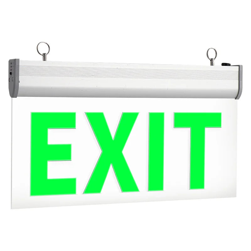 LED Emergency Exit Sign – Self-Luminous, Battery Backup IP65
