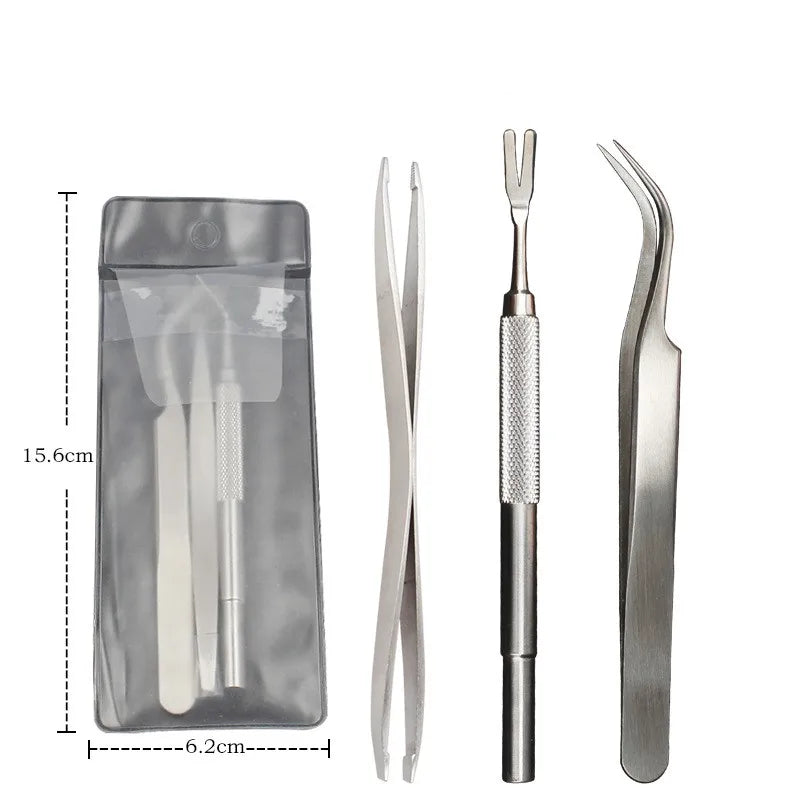 Flea Dog Cat Tool Scratching Remover Supplies Removal Pet Steel Clips Pet Set Tweezer Insect Groomieng Tick Tool Stainlessg Oasis Select One set