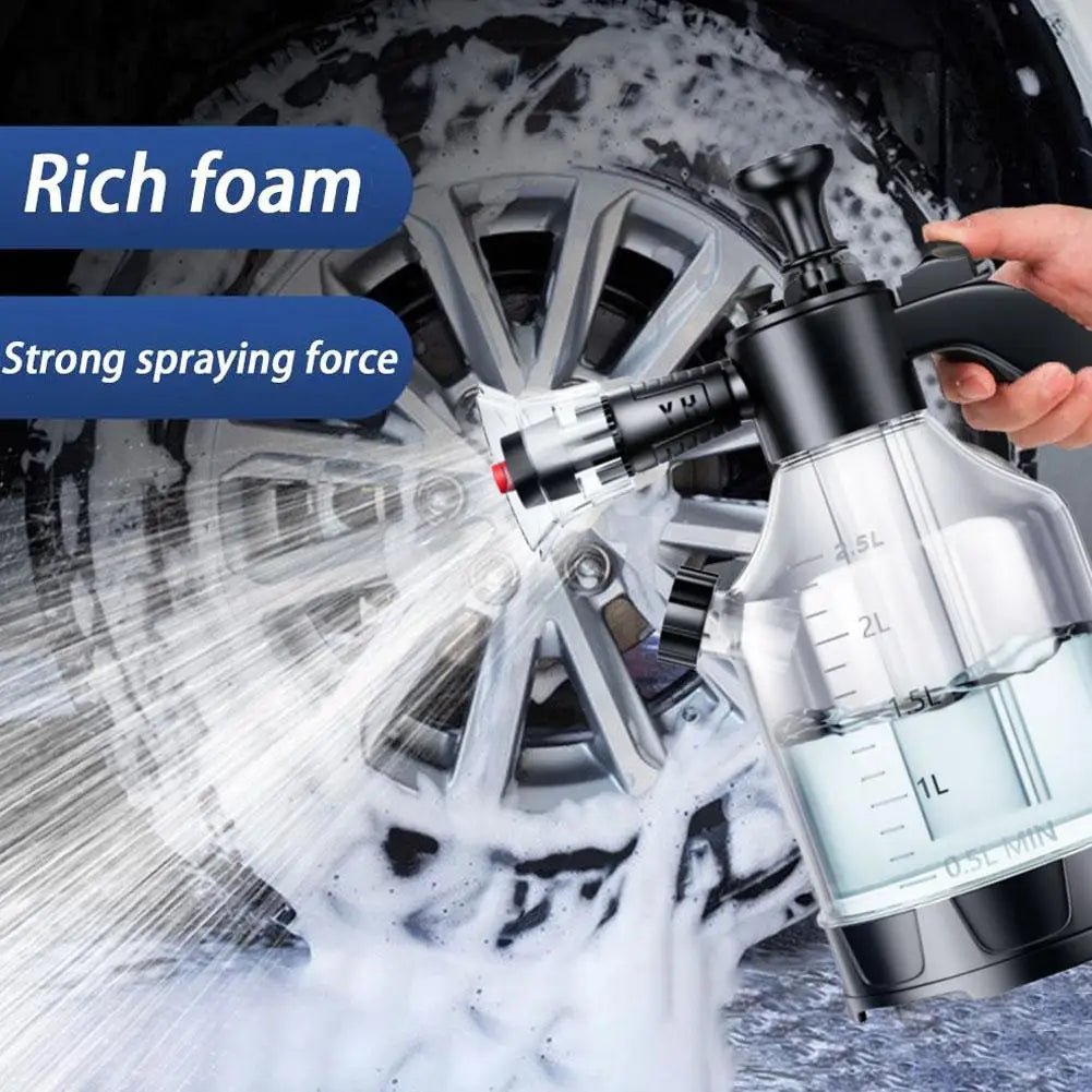 Hand Pump Foam Sprayer with 3 Types of Nozzle Hand Pneumatic Foam Cannon Snow Foam Car Wash Spray Bottle Car Window Cleaning Oasis Select