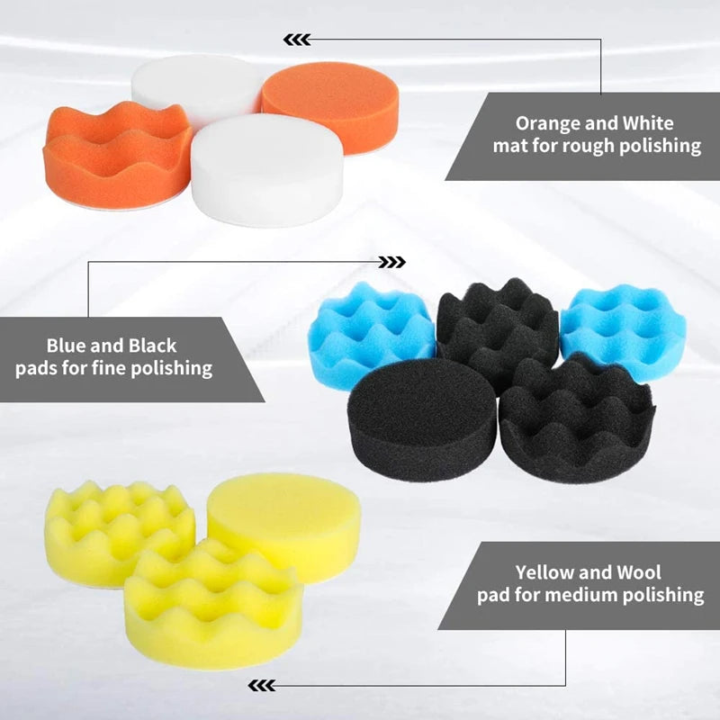 SLADE 3-Inch Car Polishing Pad Kit – 5 to 39 Pack Car Polishing Pad Kit Oasis Select