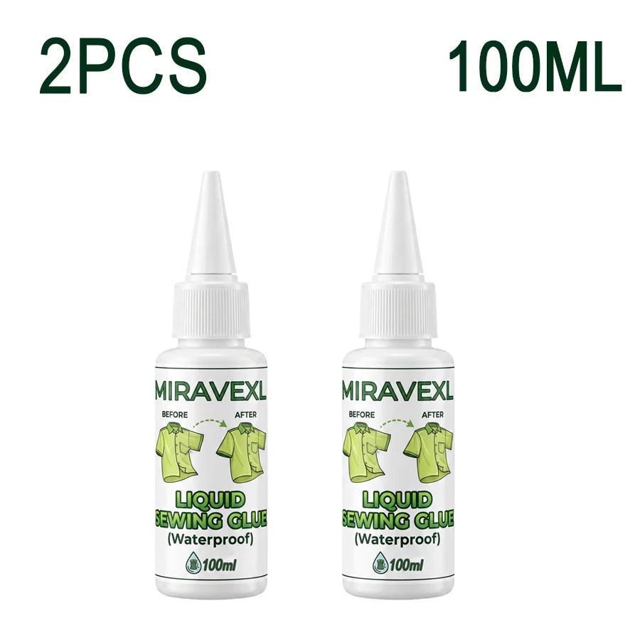 Waterproof Fabric Glue for Clothes Sofa Canvas Repair Strong Adhesive Liquid Glue for Textile Denim Leather DIY Craft Sealing Oasis Select 100mlX2