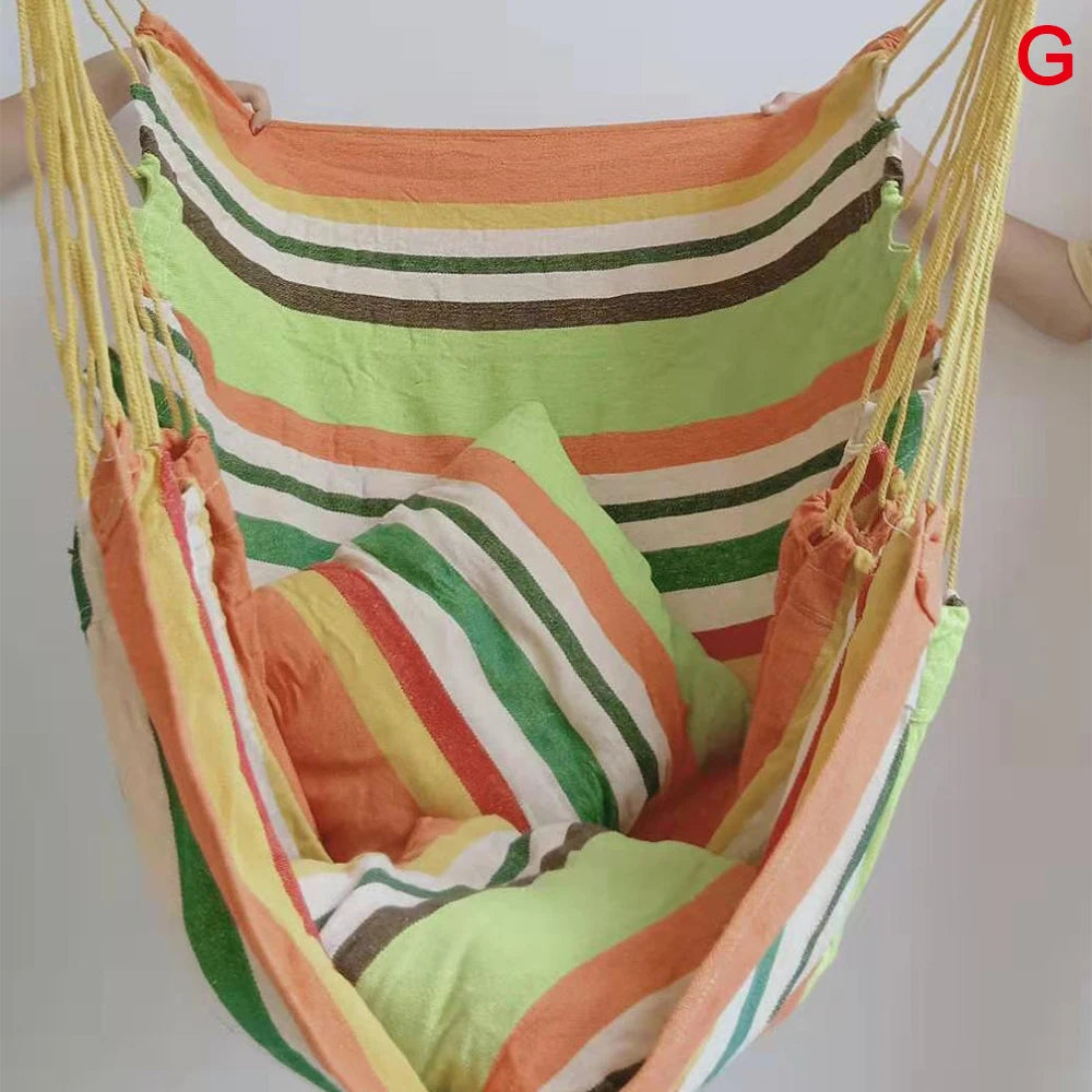 Outdoor Indoor Camping Rope Bed Home Garden Hanging Chair Fabric 120KG Hanging Hammock Hammock Chair Hammock Swings Swing Seat Oasis Select G