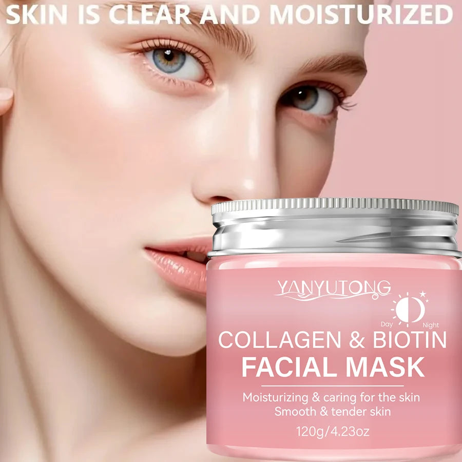 Collagen Peel Mask, Biotin Collagen Wrap Mask Day and Night, Deep Hydration, Night Care Mask Cream. Oasis Select